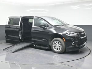 Black Chrysler Pacifica with BraunAbility Side Entry Automatic Fold Out conversion
