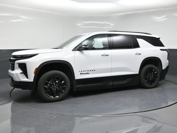 White Chevrolet Traverse with BraunAbility Side Entry Automatic In Floor conversion