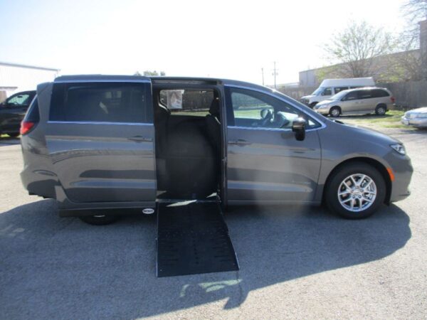 Grey Chrysler Pacifica with Driverge Side Entry Automatic Fold Out conversion