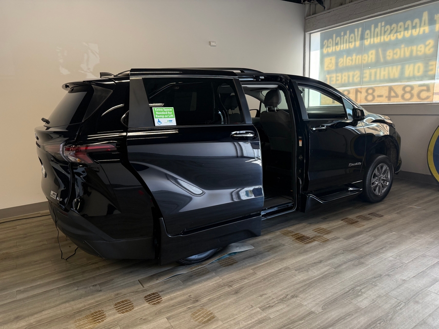 Black Toyota Sienna with BraunAbility Side Entry Automatic In Floor conversion