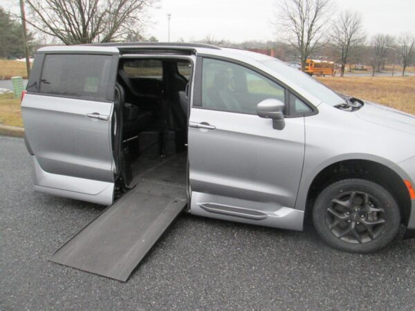 Silver Chrysler Pacifica with Vantage Mobility Side Entry Automatic In Floor conversion