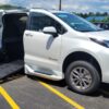 White Toyota Sienna with BraunAbility Side Entry Automatic Fold Out conversion