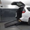 White Chrysler Pacifica with BraunAbility Rear Entry Manual Fold Out conversion