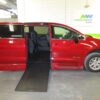 Red Chrysler Pacifica with BraunAbility Side Entry Automatic In Floor conversion