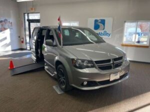 Silver Dodge Grand Caravan with Vantage Mobility Side Entry Automatic In Floor conversion