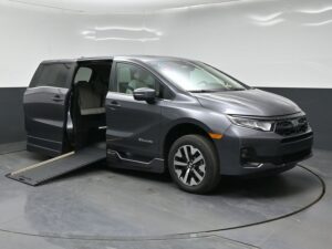 Grey Honda Odyssey with BraunAbility Side Entry Automatic In Floor conversion