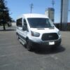 White Ford Transit with Driverge Rear Entry Automatic Fold Out conversion