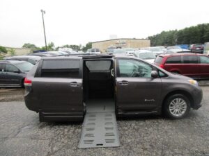 Grey Toyota Sienna with BraunAbility Side Entry Automatic Fold Out conversion