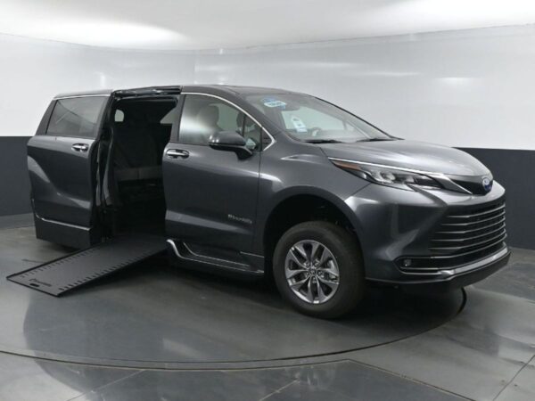 Grey Toyota Sienna with BraunAbility Side Entry Automatic In Floor conversion