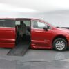 Red Chrysler Pacifica with BraunAbility Side Entry Automatic Fold Out conversion