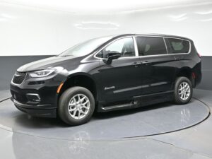 Black Chrysler Pacifica with BraunAbility Side Entry Automatic Fold Out conversion