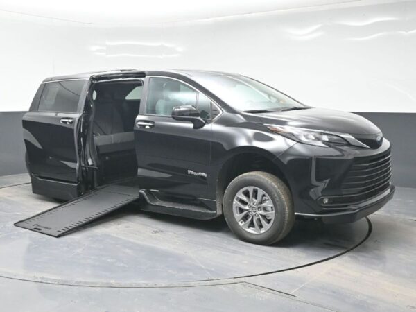 Black Toyota Sienna with BraunAbility Side Entry Automatic In Floor conversion