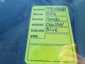 Blue Honda Odyssey with BraunAbility Side Entry Automatic In Floor conversion