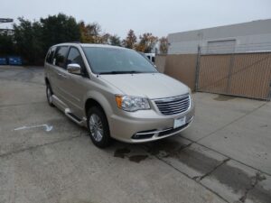Brown Chrysler Town and Country with Vantage Mobility Side Entry Automatic In Floor conversion
