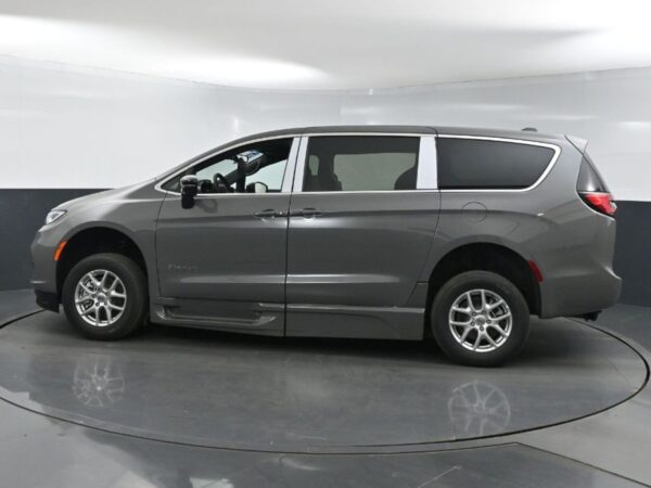 Grey Chrysler Pacifica with BraunAbility Side Entry Automatic Fold Out conversion