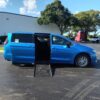 Blue Chrysler Pacifica with Driverge Side Entry Automatic Fold Out conversion