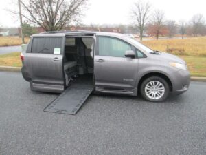 Grey Toyota Sienna with BraunAbility Side Entry Automatic In Floor conversion