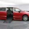 Red Chrysler Pacifica with BraunAbility Side Entry Automatic Fold Out conversion