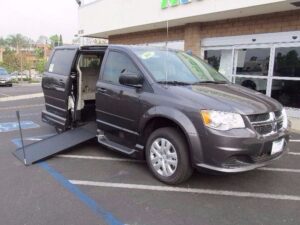 Grey Dodge Grand Caravan with Vantage Mobility Side Entry Manual In Floor conversion