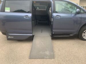 Blue Toyota Sienna with Vantage Mobility Side Entry Automatic In Floor conversion