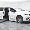 White Chrysler Pacifica with BraunAbility Side Entry Automatic Fold Out conversion