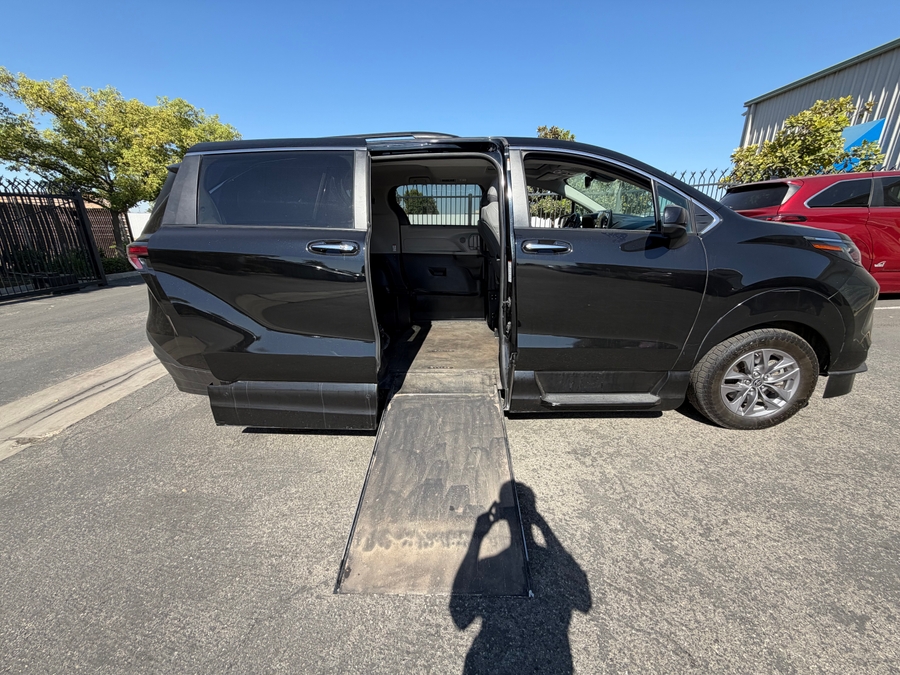 Black Toyota Sienna with Vantage Mobility Side Entry Automatic In Floor conversion
