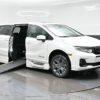 White Honda Odyssey with BraunAbility Side Entry Automatic In Floor conversion