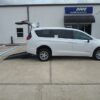 White Chrysler Voyager with BraunAbility Rear Entry Manual Fold Out conversion