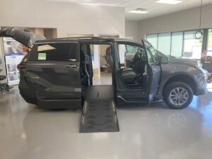 Grey Toyota Sienna with BraunAbility Side Entry Automatic Fold Out conversion