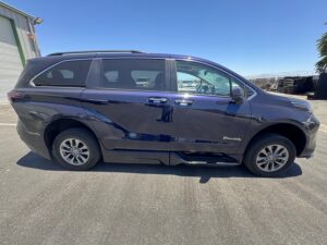 Blue Toyota Sienna with BraunAbility Side Entry Automatic In Floor conversion