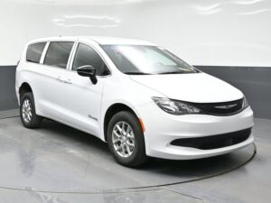 White Chrysler Voyager with BraunAbility Rear Entry Manual Fold Out conversion