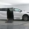 White Toyota Sienna with BraunAbility Side Entry Automatic Fold Out conversion