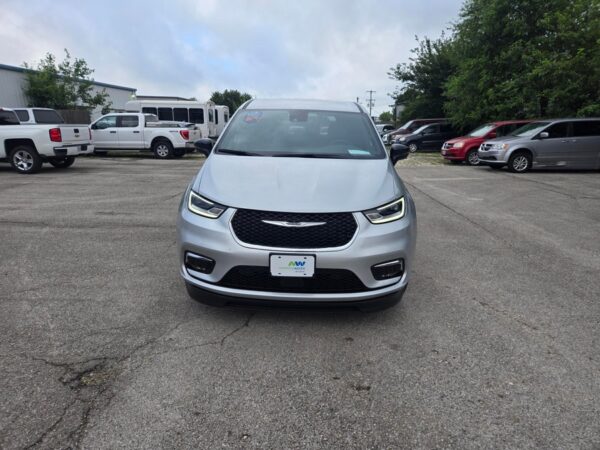 Silver Chrysler Pacifica with BraunAbility Side Entry Automatic Fold Out conversion