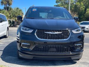 Black Chrysler Pacifica with BraunAbility Side Entry Automatic In Floor conversion