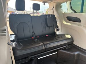 White Chrysler Pacifica with Vantage Mobility Side Entry Automatic In Floor conversion