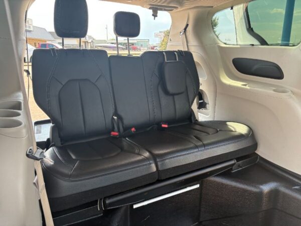 White Chrysler Pacifica with Vantage Mobility Side Entry Automatic In Floor conversion