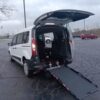 White Ford Transit Connect with Driverge Rear Entry Manual Fold Out conversion