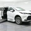 White Toyota Sienna with BraunAbility Side Entry Automatic Fold Out conversion