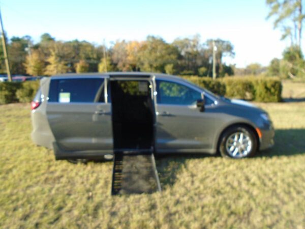 Grey Chrysler Pacifica with Driverge Side Entry Automatic Fold Out conversion