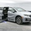 Silver Honda Odyssey with BraunAbility Side Entry Automatic In Floor conversion
