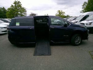 Blue Toyota Sienna with BraunAbility Side Entry Automatic In Floor conversion