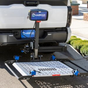 The Harmar Extra Large Fusion Lift (AL301XL) is a hitch-mounted platform designed to transport mobility devices or equipment on your vehicle.