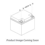 Line drawing of a rectangular battery with exploded views of screws and terminals above, referencing the 2AH Battery Charger for Pride Mobility Scooters. "Product Image Coming Soon" is displayed below the illustration.