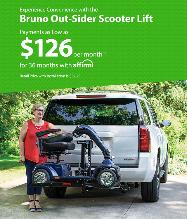 Own a Bruno outsider lift for only $126 per month