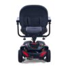 The rear view of the BuzzAround EX 4-Wheel Scooter highlights a cushioned seat, large wheels, and a compact design.