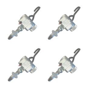 Four PROTEKTOR 2.0 SilverSeries retractors (set of 4, without belt tongues) are arranged in a grid pattern on a white background.