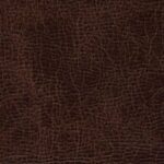 Close-up view of the Dione Lift Chairs dark brown textured leather surface, showcasing its natural creases and lines.
