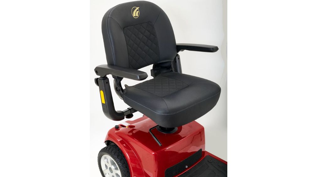 A Companion Full-Size 3-Wheel Scooter, featuring a black cushioned seat with armrests, is displayed against a plain white background.