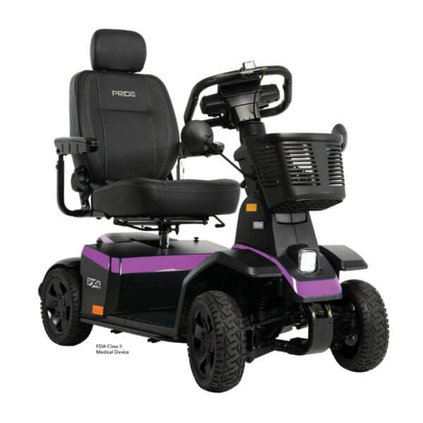 Pride Mobility PX4 mobility scooter in purple