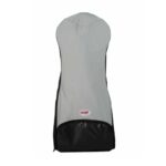 The Molift Smart 150 Soft Transport Bag is a gray and black carrying case with a curved top and zippered closure, designed for easy equipment transport.